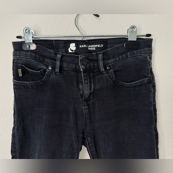 Karl Lagerfeld Paris "The Karl Skinny" Jeans Black SZ 2/26 - Picture 4 of 16